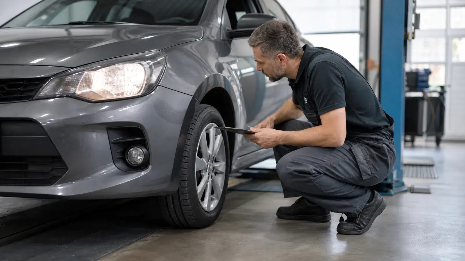 Samochód osobowy w naturalnym otoczeniu