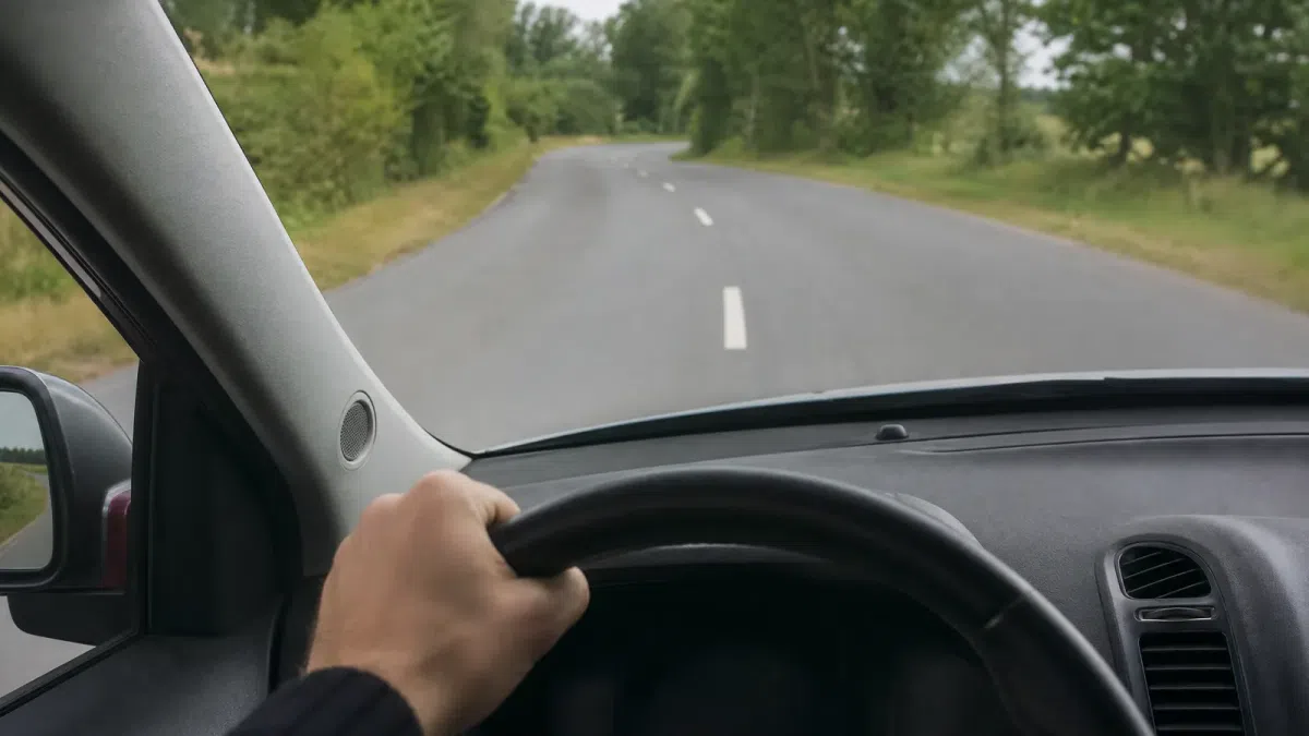 Samochód osobowy w naturalnym otoczeniu